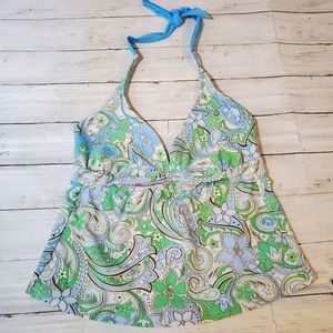 Athleta pastel paisley tankini top 40C 38D 36DD